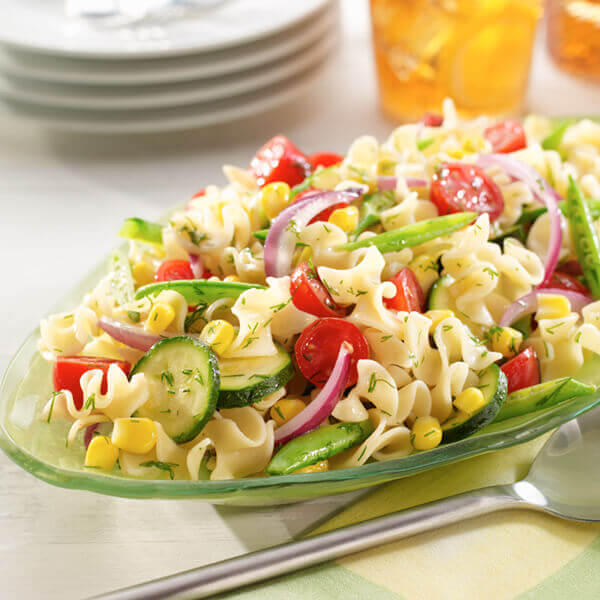 Fresh Garden Pasta Salad with Dill Vinaigrette