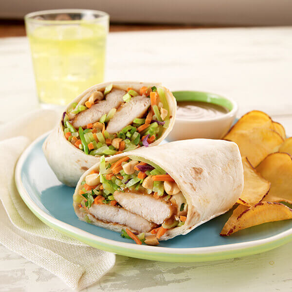 Thai Peanut Chicken Wrap