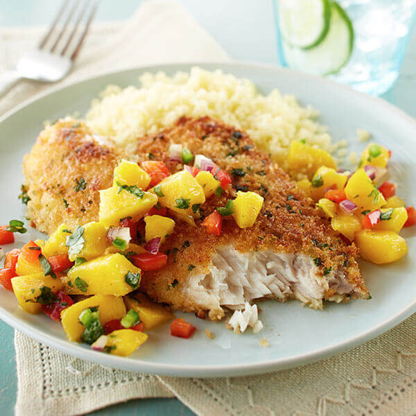 Crispy Fish with Mango Salsa