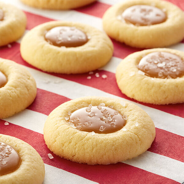 Salted Caramel Thumbprint Cookies