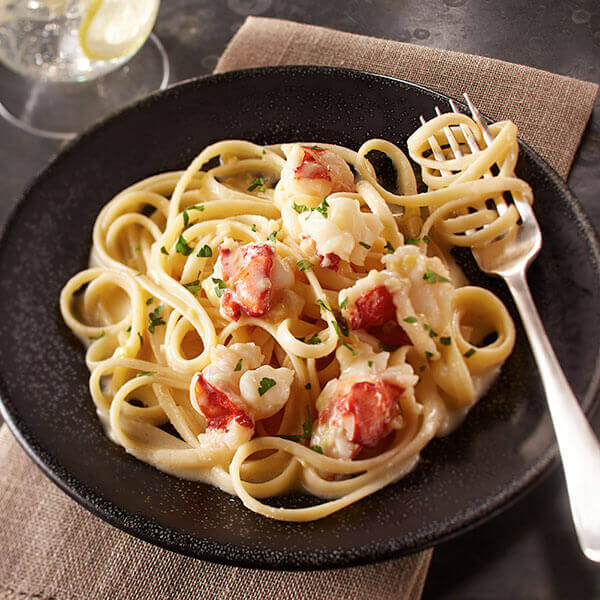 Butter Poached Lobster with Linguine