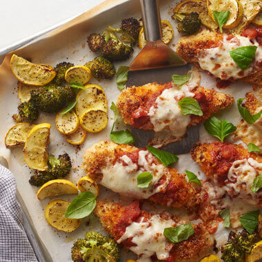 Chicken Parmesan Sheet Pan Dinner