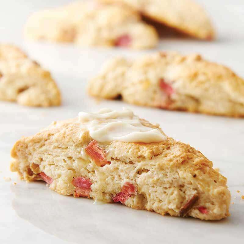 Rhubarb Ginger Cream Scones